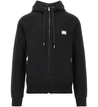Dolce & Gabbana Men's Logo Plaque Zip Hoodie