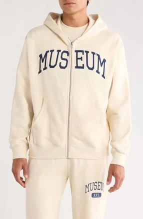 Museum of Peace & Quiet Men's Logo Appliqué Zip Hoodie
