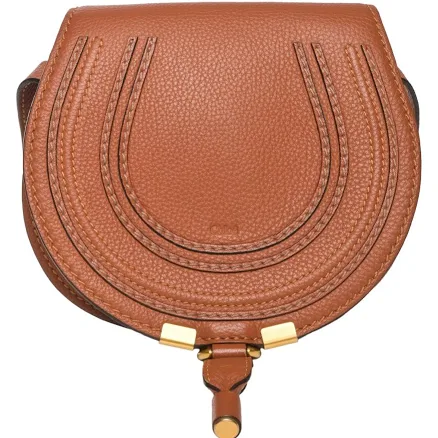 Chloé Mini Leather Marcie Saddle Bag - Blue - One Size