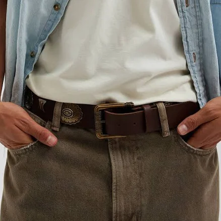 Urban Outfitters Men's Embellished Leather Western Belt