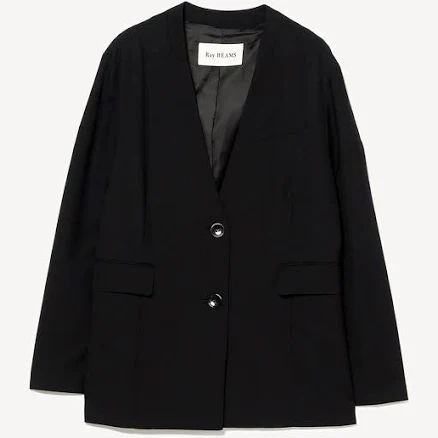 Wool-Like Collarless Jacket