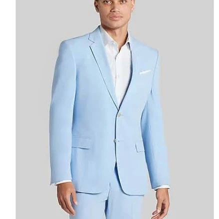 Egara Men's Skinny Fit Notch Lapel Suit Jacket