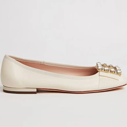 Très Vivier Strass Buckle Ballerinas