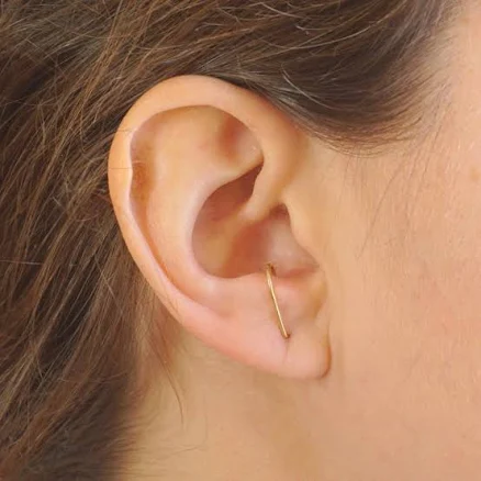 Modern and Minimalist Thin Rounded Suspender Stud Earrings