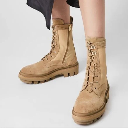 Allsaints Women's Beth Canvas Suede Boots