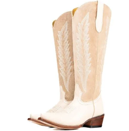 Brianna Tall Snip Toe Cowgirl Boot Bone / 5