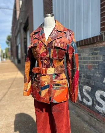 1970’s Patchwork Belted Leather Jacket