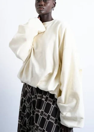 Topshop Oversize Balloon Hem Sweatshirt
