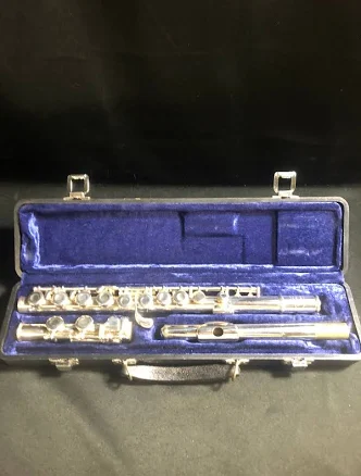 Vintage Extremely Rare Lewis Imperial Silver Plated Closed Hole Flute.