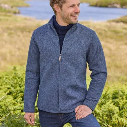 Donegal Herringbone Zipper Jacket