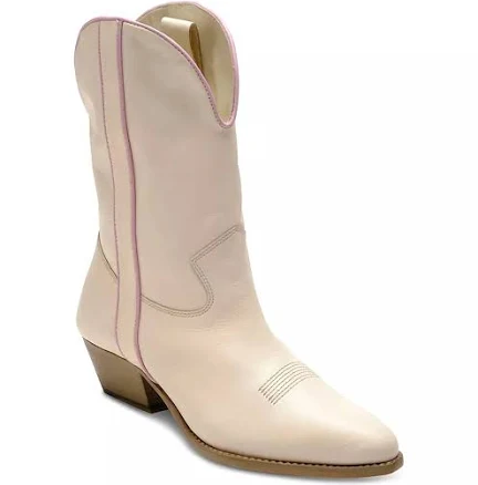 Free People - Women's Borderline Western Booties 37 / Plaster