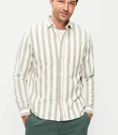 Old Navy Men's Classic Fit Everyday Plaid Poplin Shirt - Multi - Size L