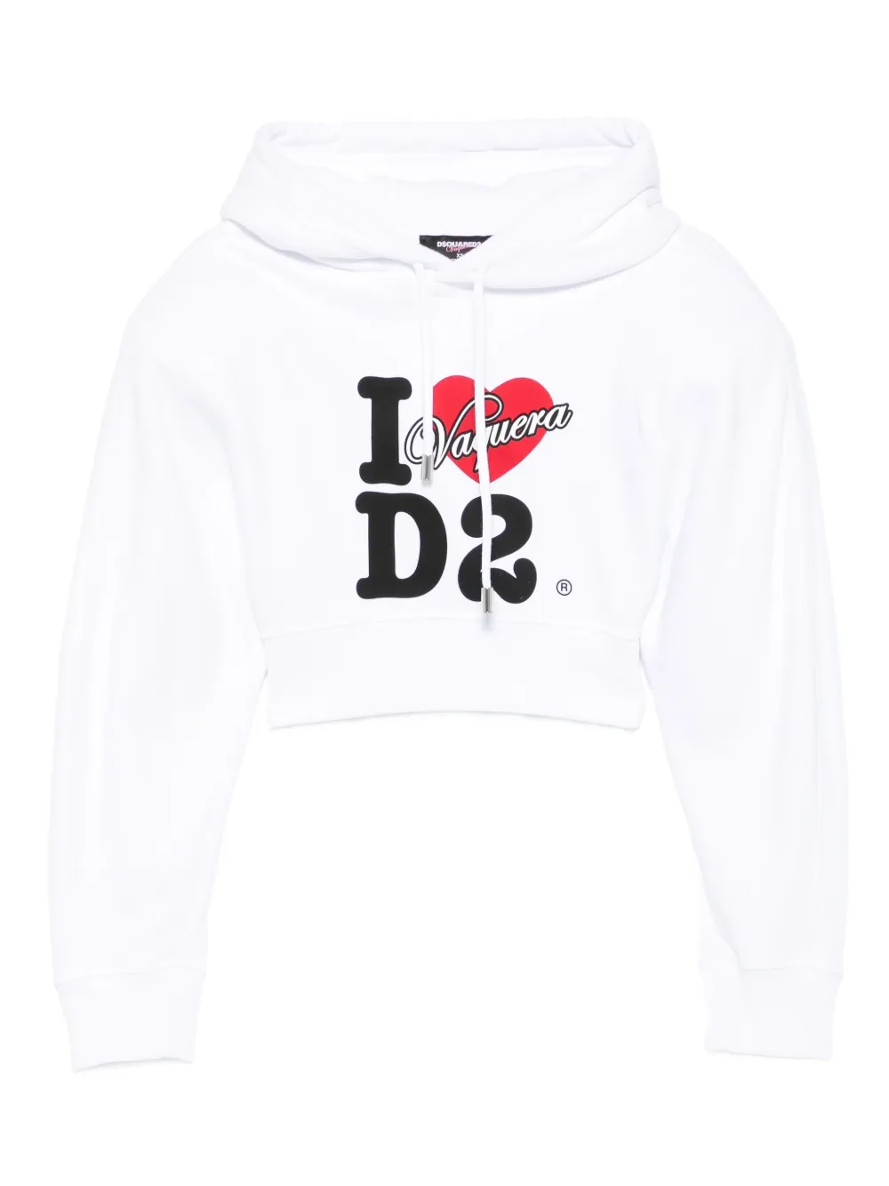 Logo-print Cropped Hoodie