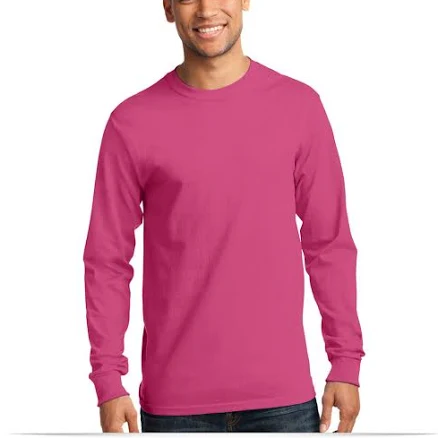 Men's Long Sleeve Imprinted Cotton T-Shirt
