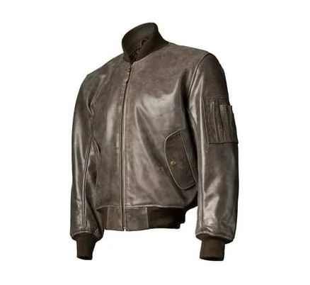 John Ownbey Women's MA-1 Leather Flight Jacket