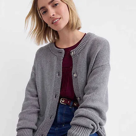Loft Women's Oversized Chunky Cardigan Sweater