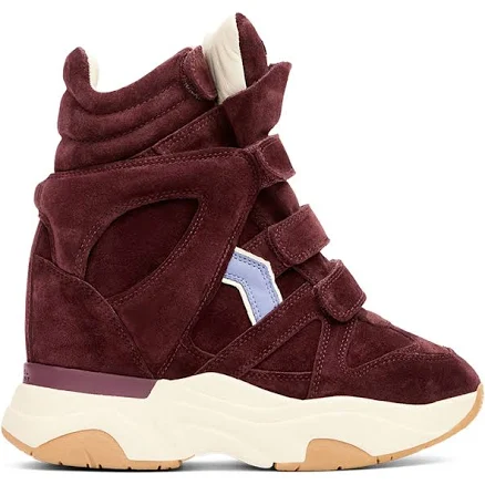 Isabel Marant Women's Balskee Panelled Suede Wedge Sneakers