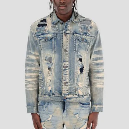 Distressed Rip & Repair Jean Jacket