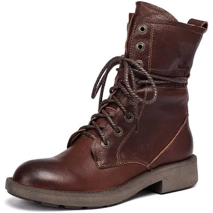 Dwarves Retro Chunky Sheepskin Combat Boots