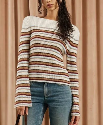 Beverly and Beck Women's Chloe Bell Sleeve Sweater