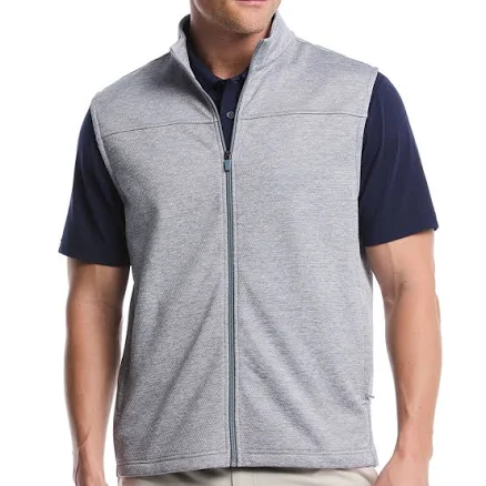 Ben Hogan Men's Mini Argyle Quilted Full Zip Golf Vest