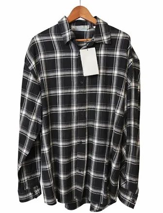 1017 Alyx 9sm Shirts | 1017 Alyx 9sm | Stud-Embellished Plaid Shirt It 52 / Us Xl ~ Nwt | Color: Black/White | Size: Xl | Pbellay's Closet