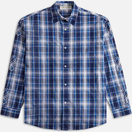 Size M (48) 017 Alyx 9sm Stud Embellished Plaid Long Sleeve Shirt Blue