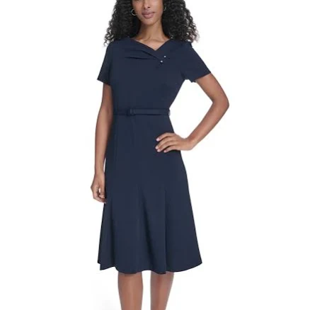 Calvin Klein Women's Square Neck Midi Dress