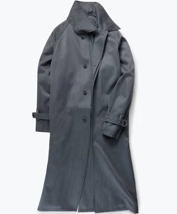 Naturally Dyed Wool Twill Raglan Coat