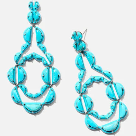 Vienna Turquoise Enameled Earrings