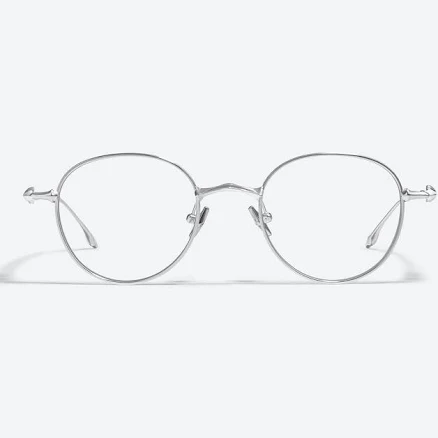 Gentle Monster Ep Round Glossy Silver Eyeglasses