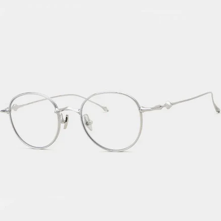 Pre-owned 2024 Ep 02 Silver Titanium Eyewear Eyeglasses In Clear