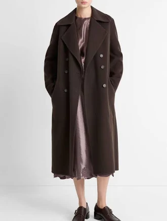 Vince Women's Double-Breasted Wool-Blend Coat