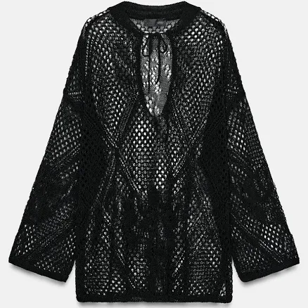 Zara Openwork Knit Jumper