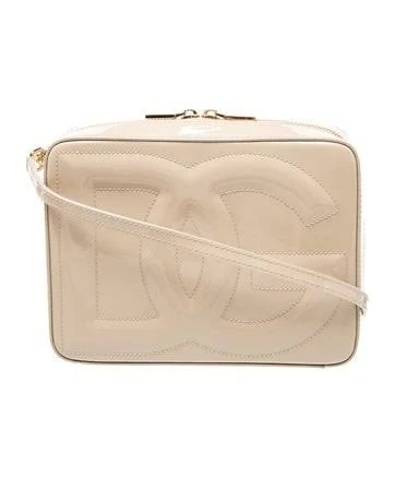 Dolce & Gabbana Leather DG Logo camera Medium in Neutrals
