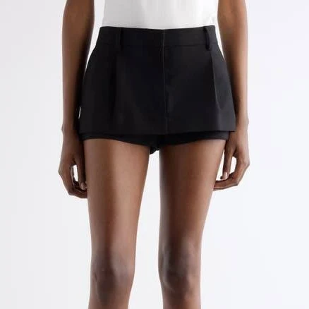 Acne Studios Ikka Layered Pleated Miniskirt