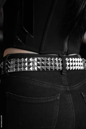 Citadel Pyramid Stud Genuine Leather Belt