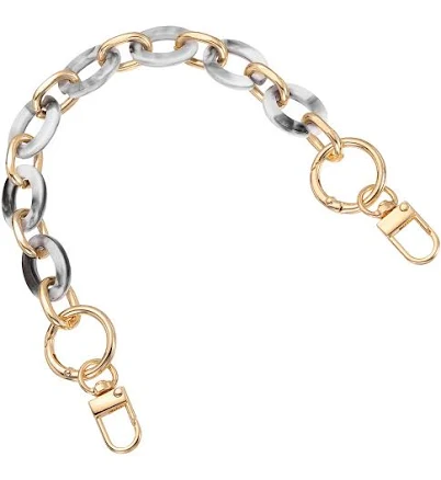 Acrylic Purse Strap 12" Bag Chain For Handbags Replacement Bag Gray