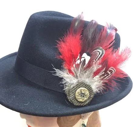 Handmade Natural Feather Brooch Pin