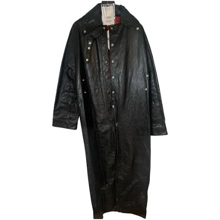 Acne Studios Black Leather Jumpsuit Size M International