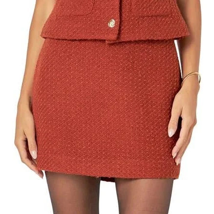 English Factory Women's Tweed Miniskirt