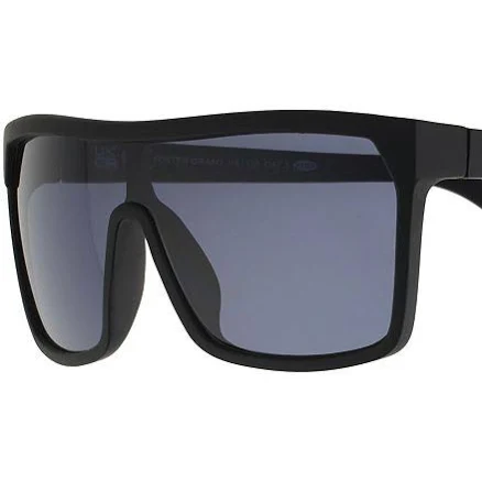 Cali Blue Plastic Shield Rectangle Sunglasses