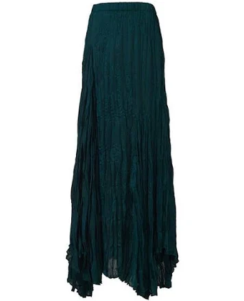 Eem Women's Asymmetric Plisse Maxi Skirt
