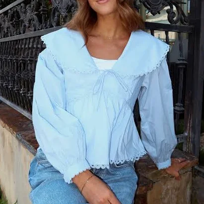 Audrey Cotton Poplin Blouse