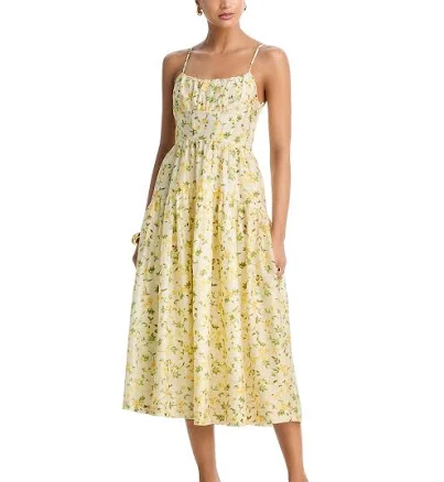 AQUA Women's Floral Midi Dress