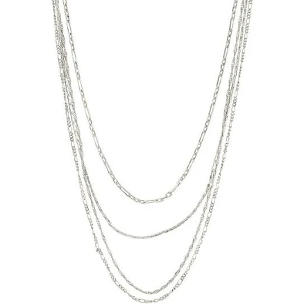 Sterling Forever Multi Chain Layered Necklace