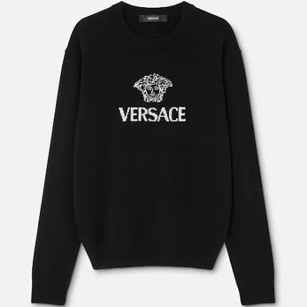 Versace Intarsia Cashmere Knit Sweater