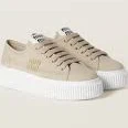 Denim sneakers with logo