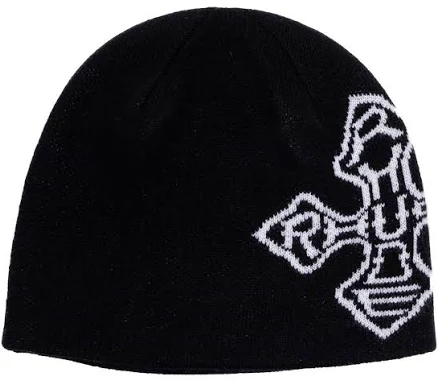 Rhude cross-logo knitted beanie