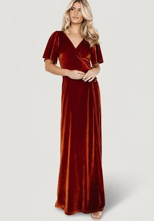 Baltic Born Meghan Velvet Wrap Maxi Dress